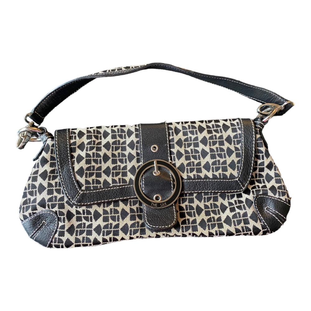 THE SAK PINK LABEL Black & Cream Shoulder Purse